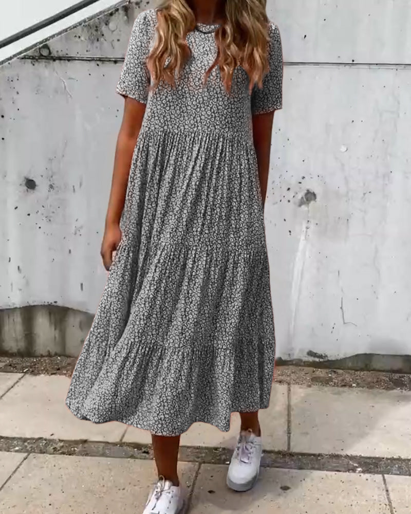 Valenzora | Short-sleeved floral dress