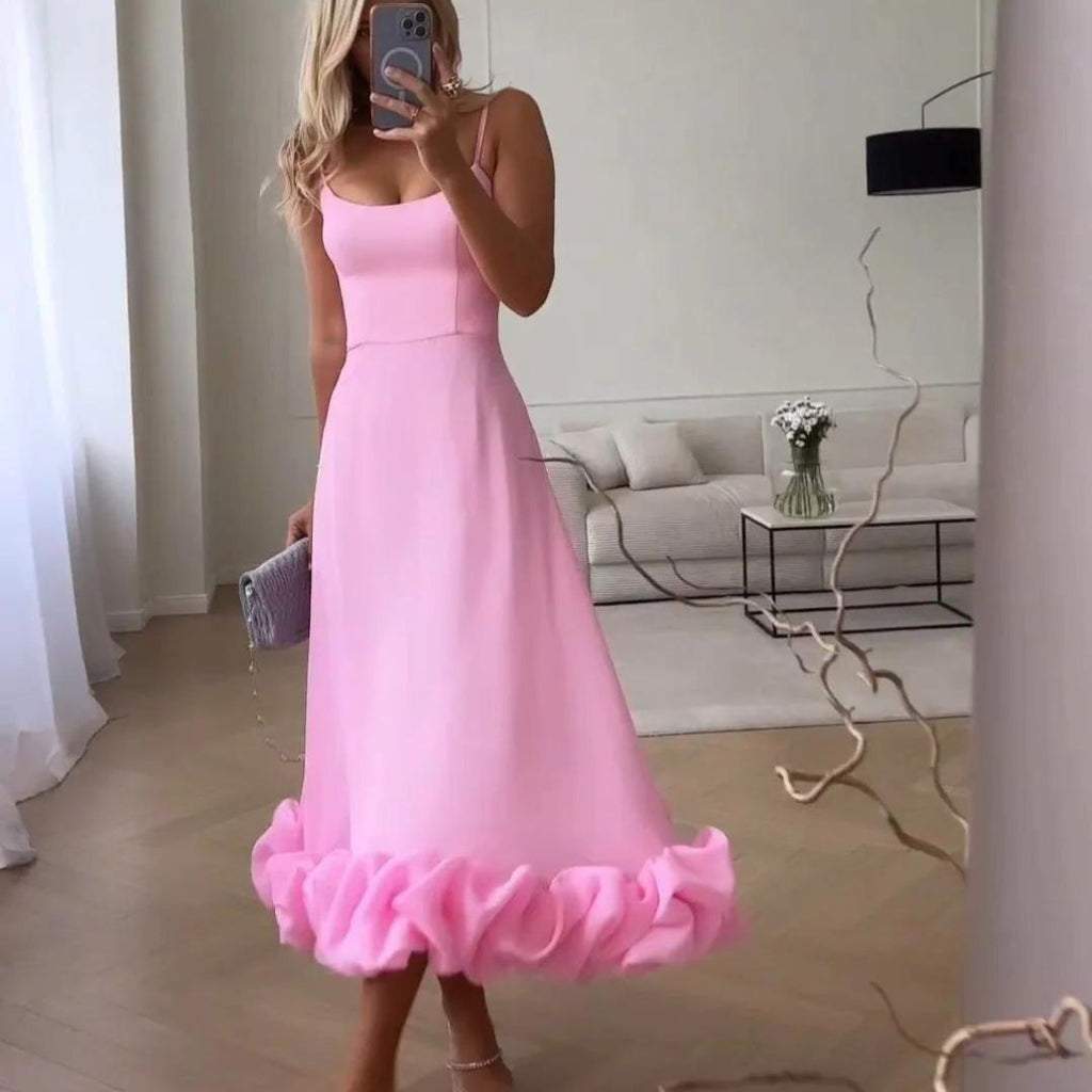 Valenzora | Charmantes Midikleid mit Rüschen