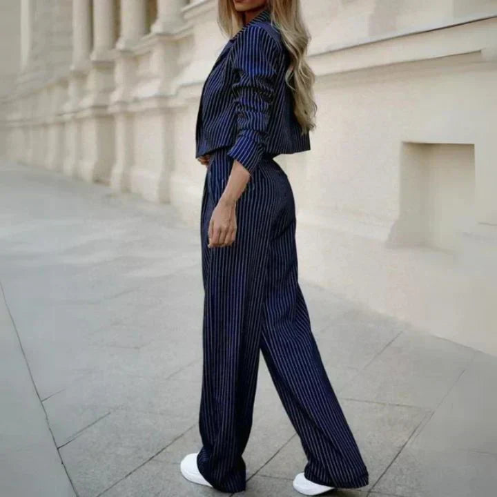Valenzora | 2-Piece Blazer Suit and Wide-Leg Trousers for Women