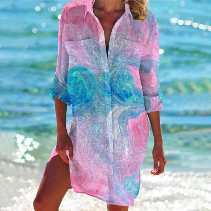 Valenzora | Colorful shirt dress
