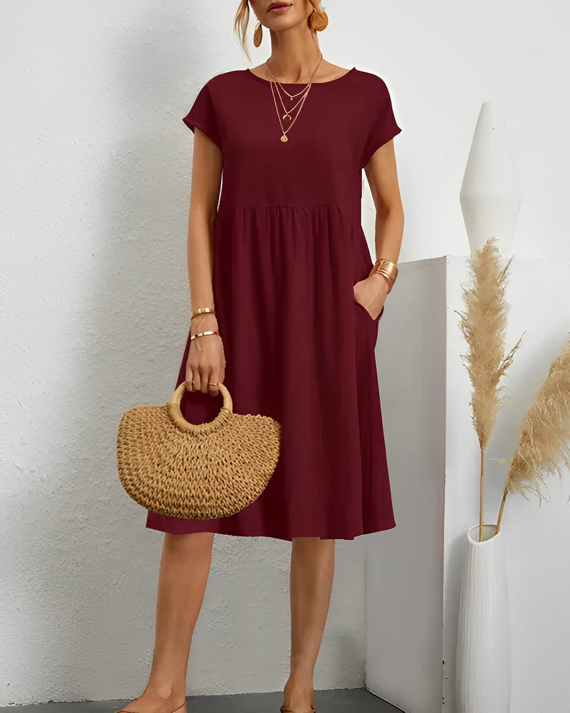 Valenzora | Midikleid mit Seitentaschen