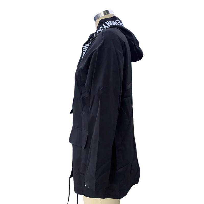 Valenzora | Lässiger Damen-Trenchcoat mit grafischen Details und Vordertaschen