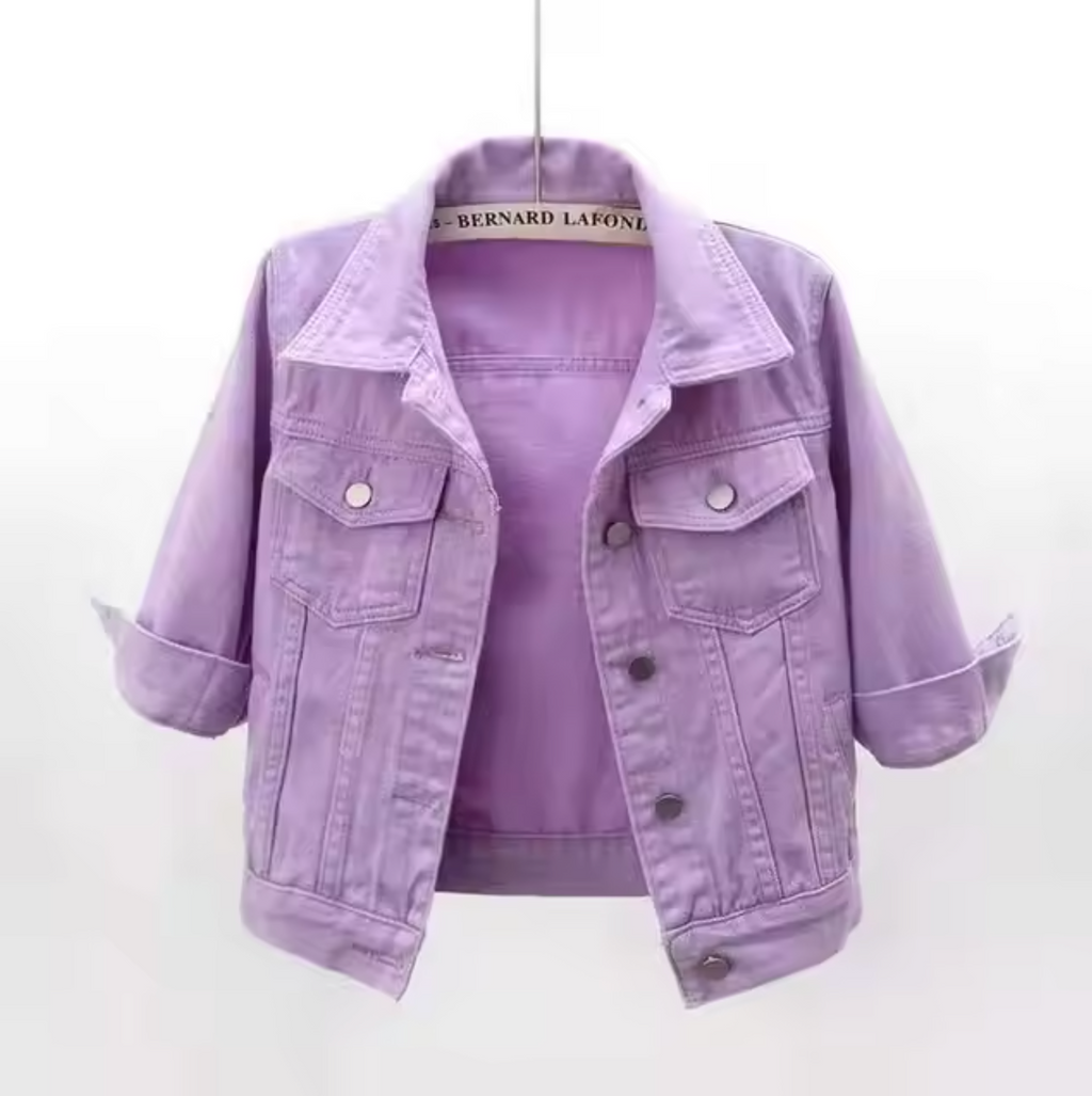 – Coloured denim coat