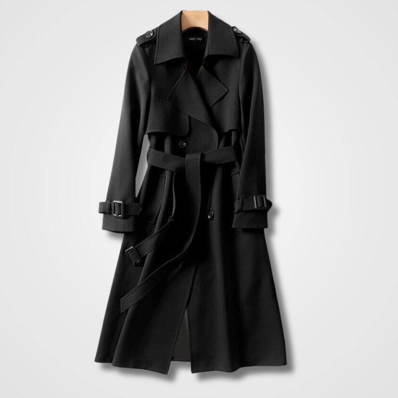 Valenzora | Lässiger langer Trenchcoat mit
