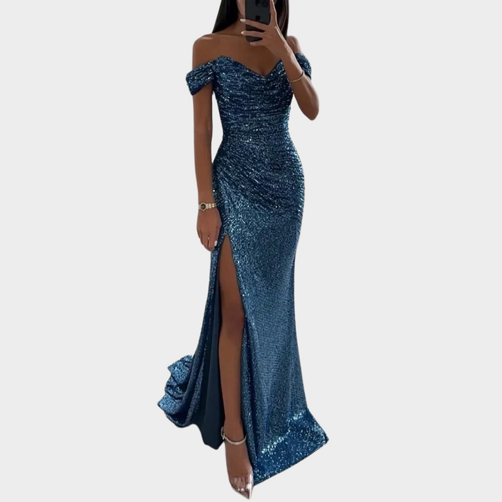Valenzora | Women's Long Elegant Evening Dress with Slit