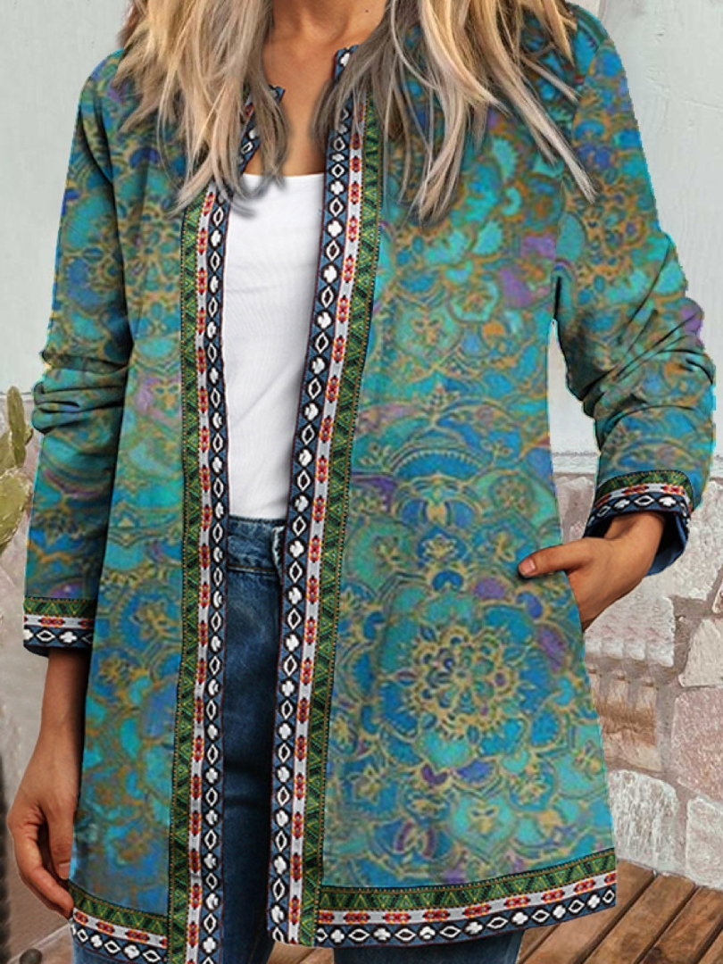 Valenzora | Women's Ethnic Floral Coat Jacket