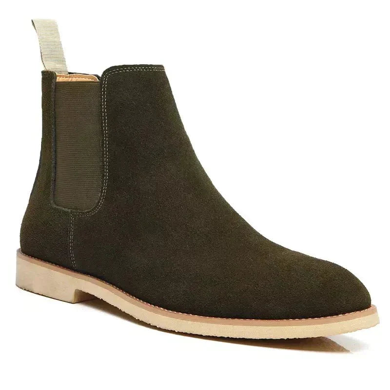 Valenzora | Luxuriöse Chelsea Boots aus Kalbsveloursleder mit Lederdecksohle