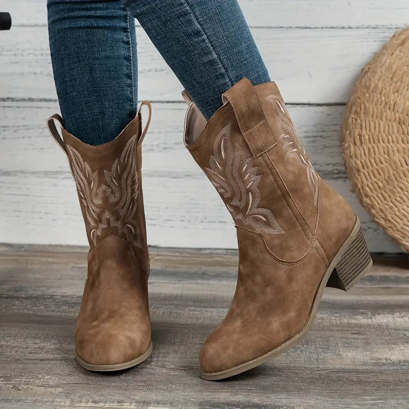 Valenzora | Stylish leather cowboy boots for women