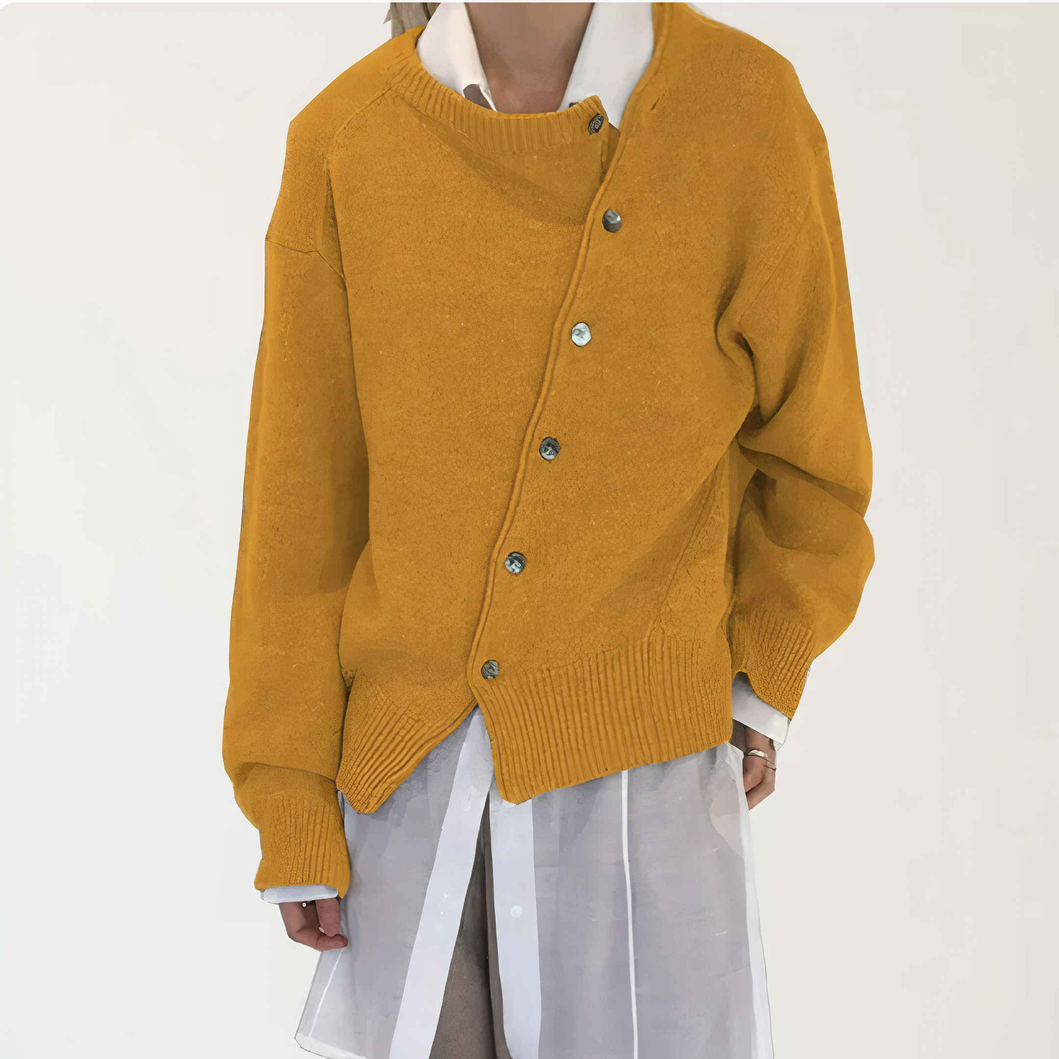 Wrap jacket with playful button details