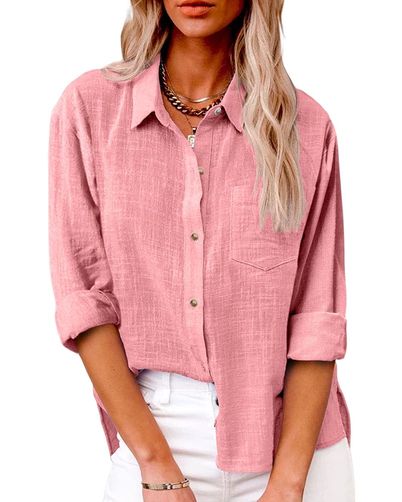 Valenzora | Long-sleeved linen shirt for women