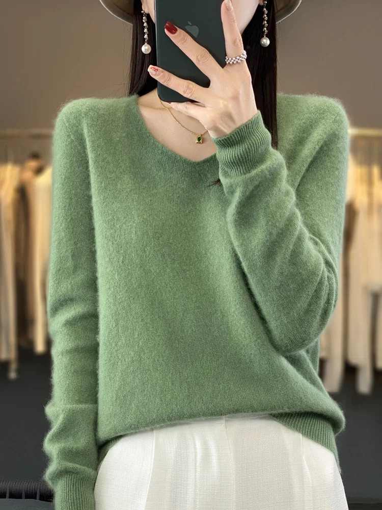 Valenzora | Women's Cashmere Pullover, Elegant V-neck, Soft & Comfortable