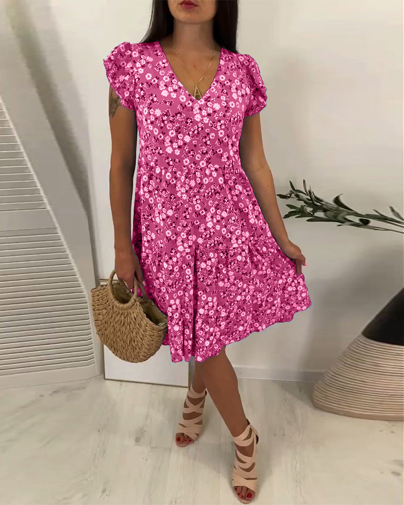 Valenzora | Fresh summer dress with floral pattern