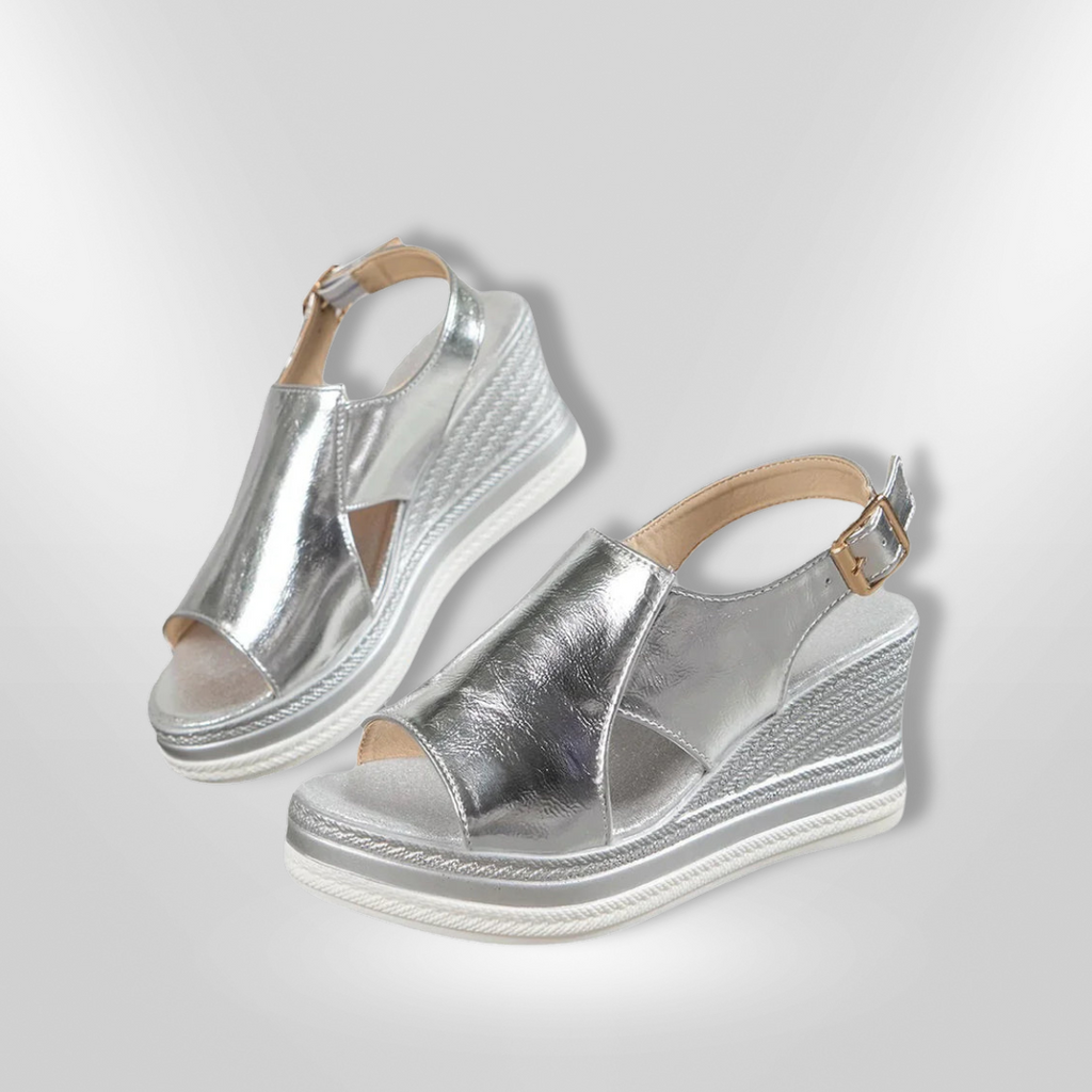 Valenzora | Stylish chain wedge sandals