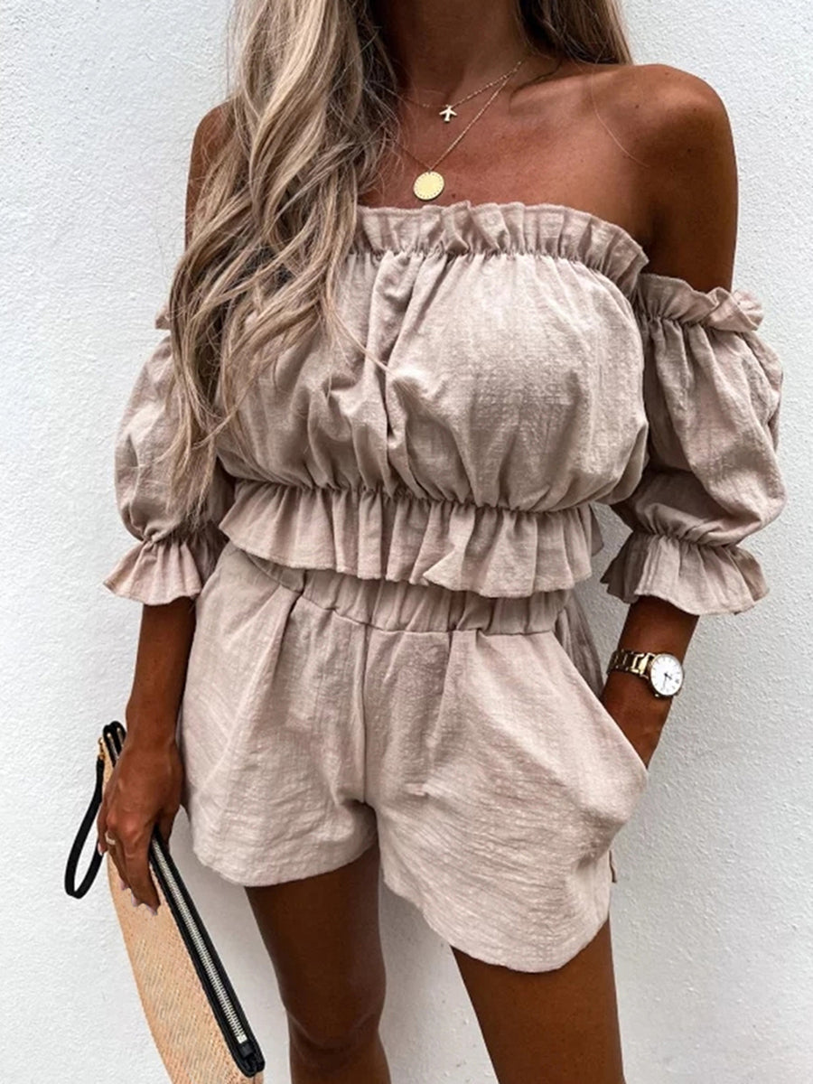 Valenzora | Schulterfreies Zweiteiler-Outfit