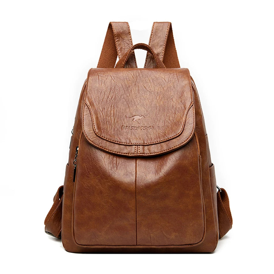 Valenzora | Anti-theft leather backpack for stylish women