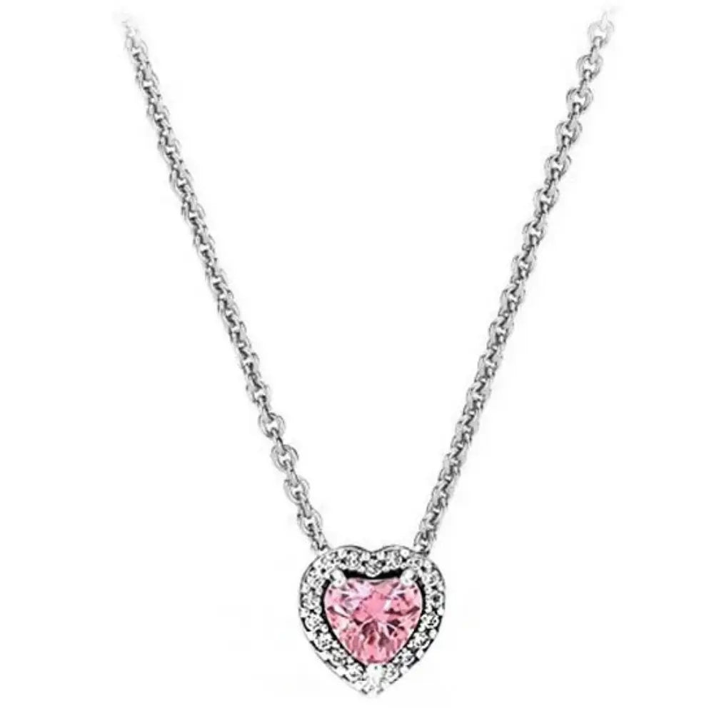 Valenzora | Sterling Silver Eye-Blinding Heart-Shaped Pendant Necklace for Women