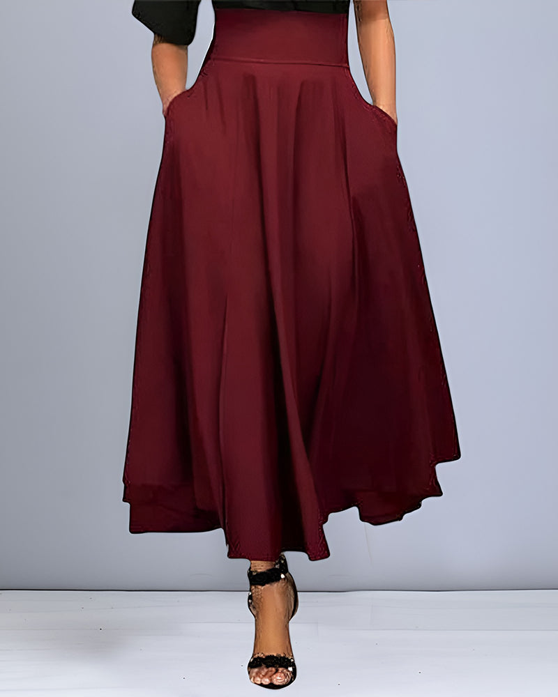 Valenzora | Maxi skirt with high waist and back tie