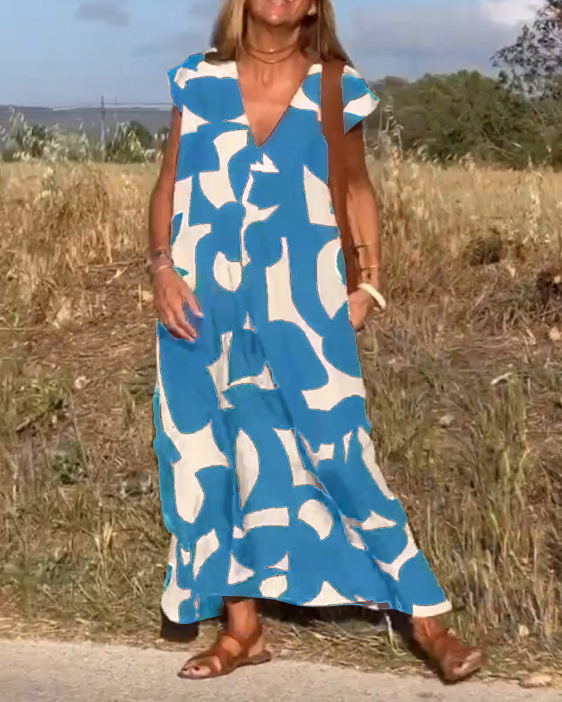 Valenzora | Women's Printed Long Dress