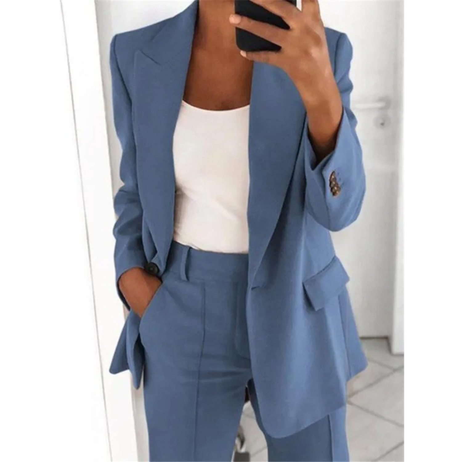 Valenzora | Damen Blazer mit langen Ärmeln