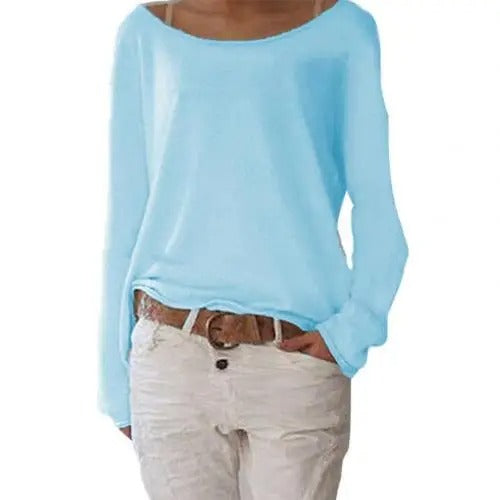 Valenzora | Loosely knitted women's long-sleeved shirt