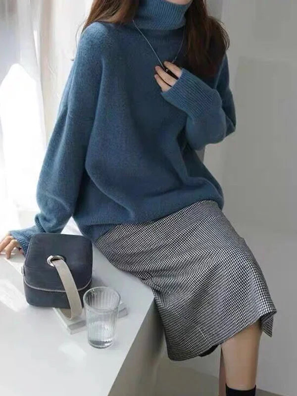 Valenzora | Casual cardigan roll-neck sweater for women