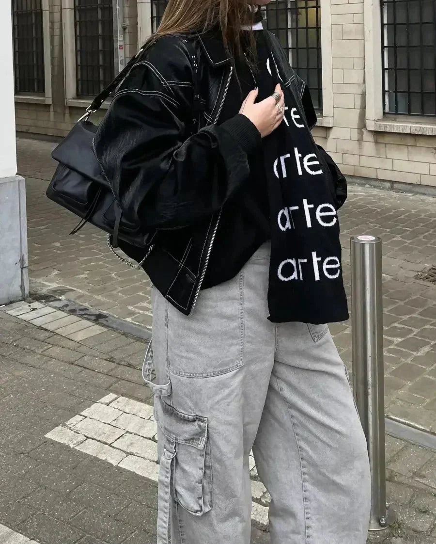 Valenzora | Bomberjacke aus Leder im Vintage-Stil