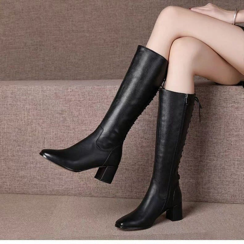 Valenzora | Luxuriöse Stiefeletten aus veganem Leder mit Reißverschluss