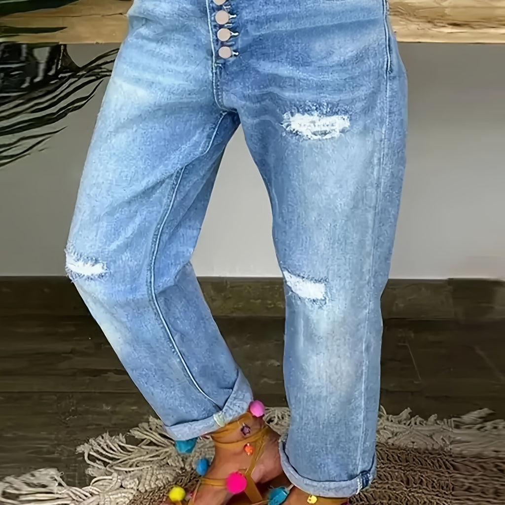 Valenzora | Damen-Stretchjeans in verwaschenem Blau