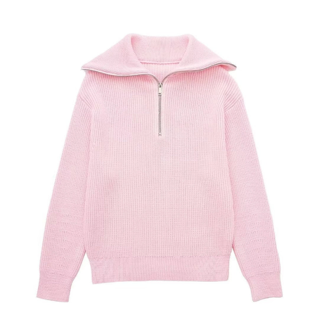 Valenzora | All Match Wollpullover mit offenem Kragen