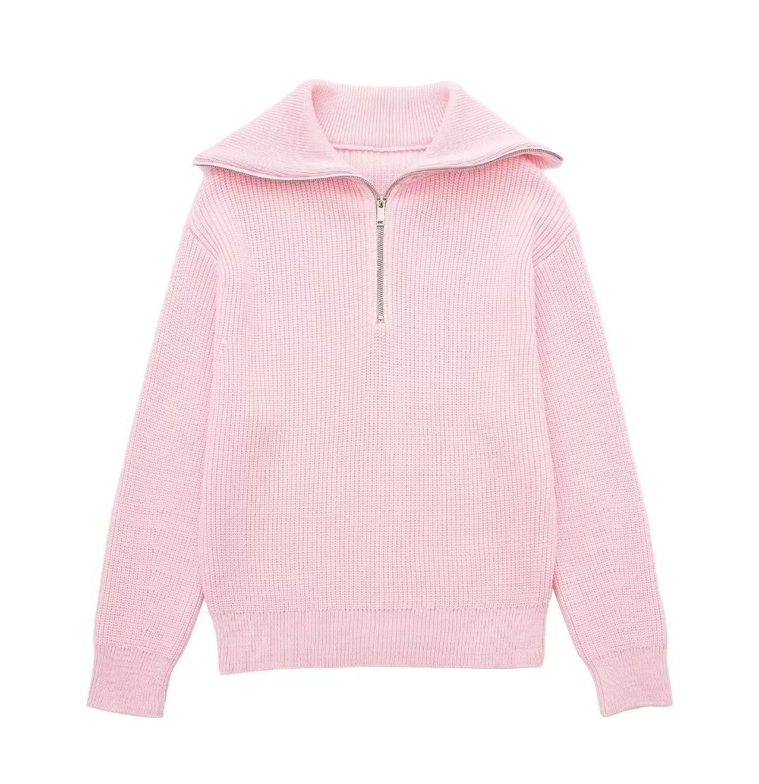 Valenzora | All Match Wollpullover mit offenem Kragen
