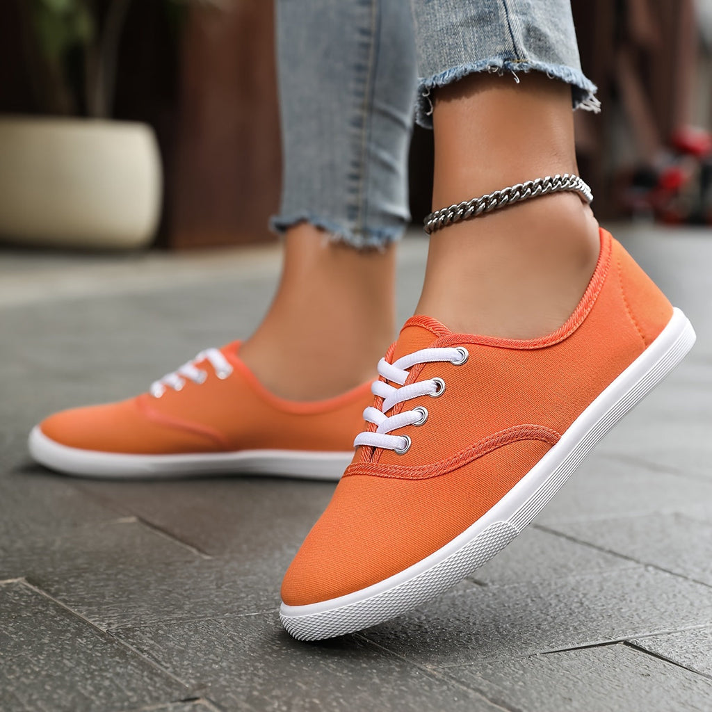 Valenzora | Bequeme Low-Top Canvas-Sneaker in Weiß