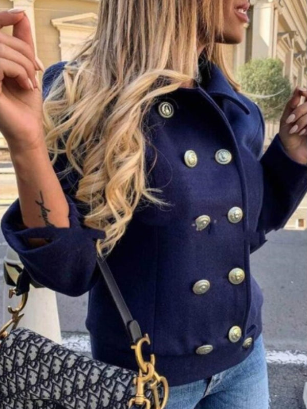 Valenzora - Kurze Designerjacke mit Goldknöpfen