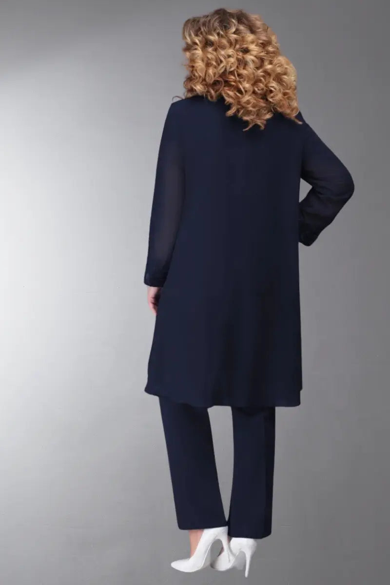 Valenzora | 3-teiliges Chiffon-Hochzeitskleid-Set für Damen