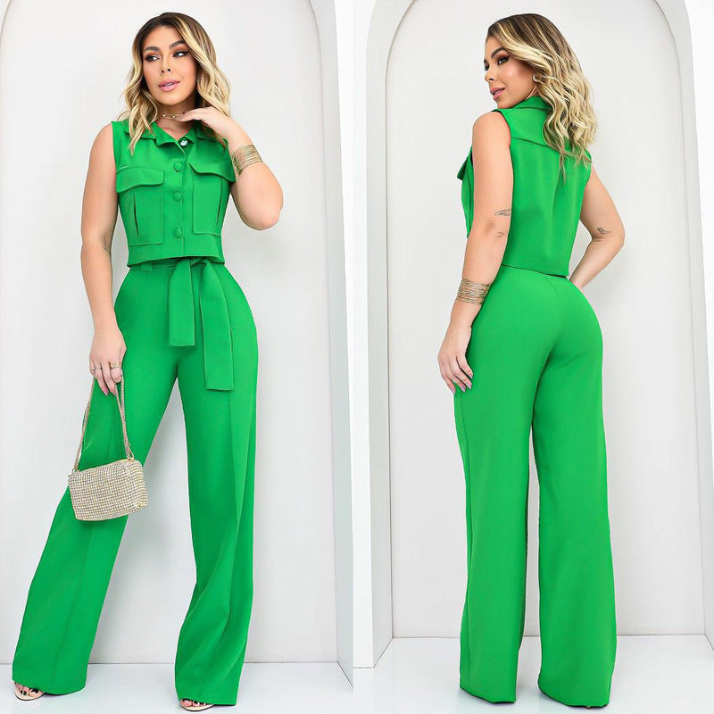 Women's sleeveless two-piece set