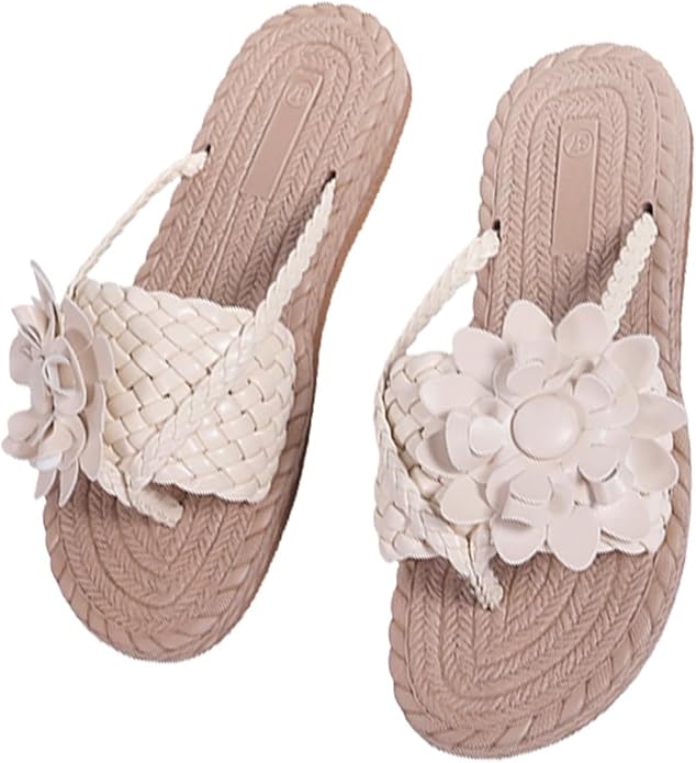 Flip-Flops | Damen-Sandalen mit offener Zehenpartie und eleganten geflochtenen Riemen