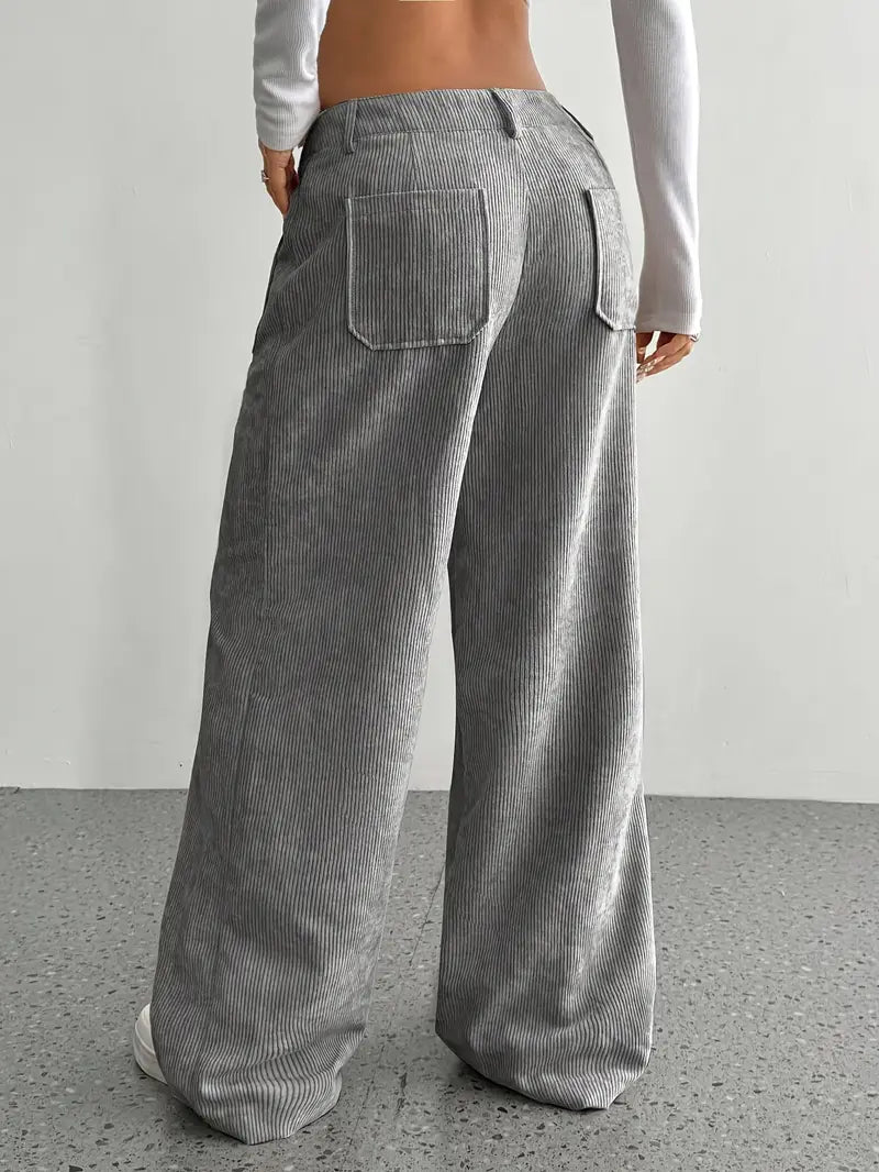 Valenzora | Wide-Leg Corduroy Trousers for Women