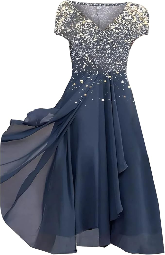 Valenzora | Elegantes Chiffon-Partykleid Midikleid für Damen