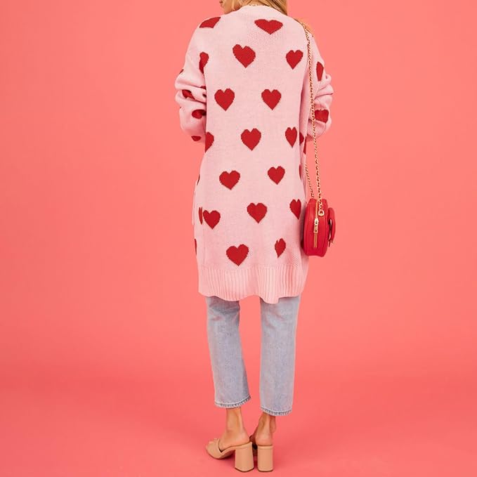 Valenzora | Cute cardigan with heart pattern