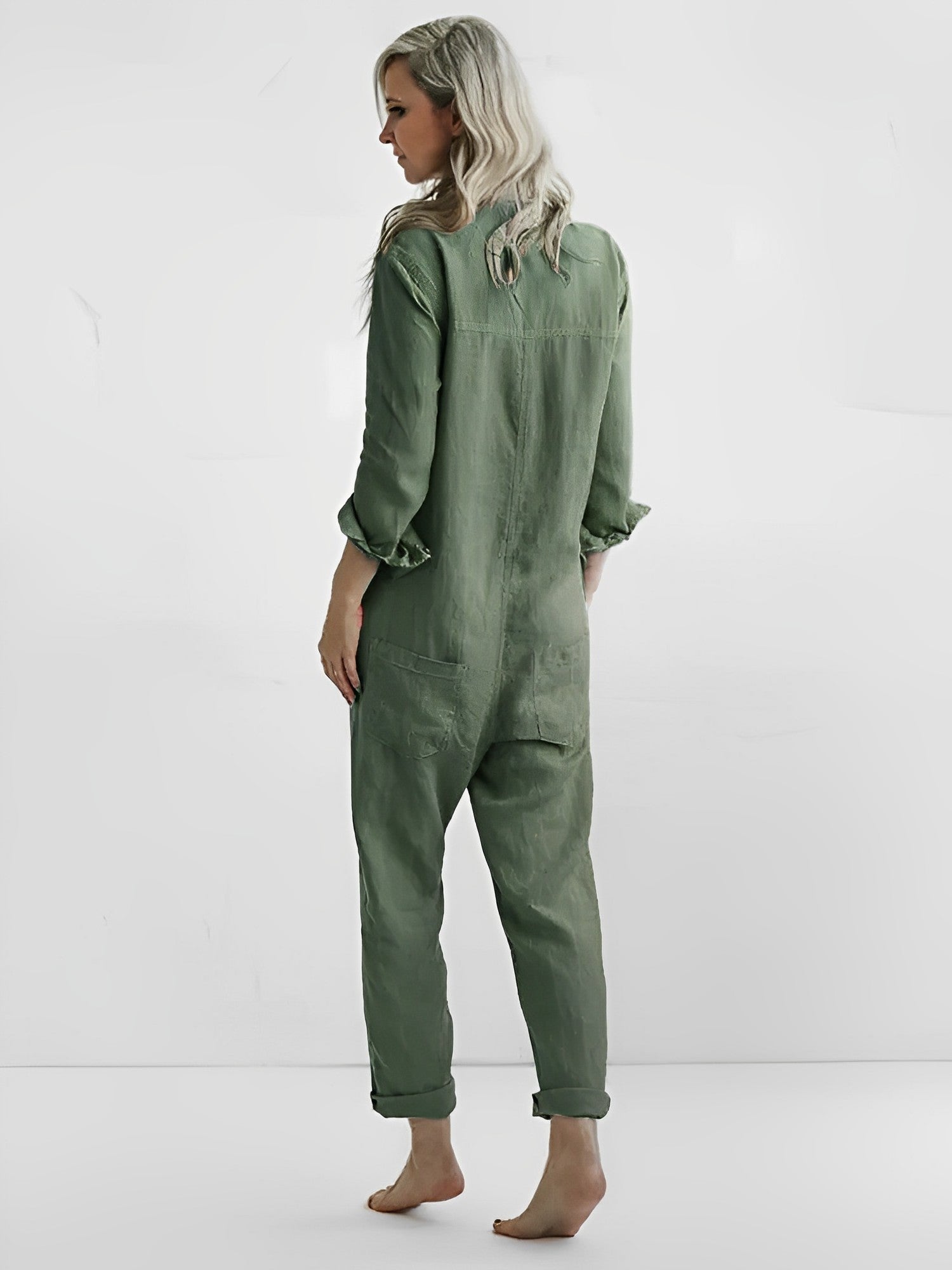Eleganter Overall in Smaragdgrün