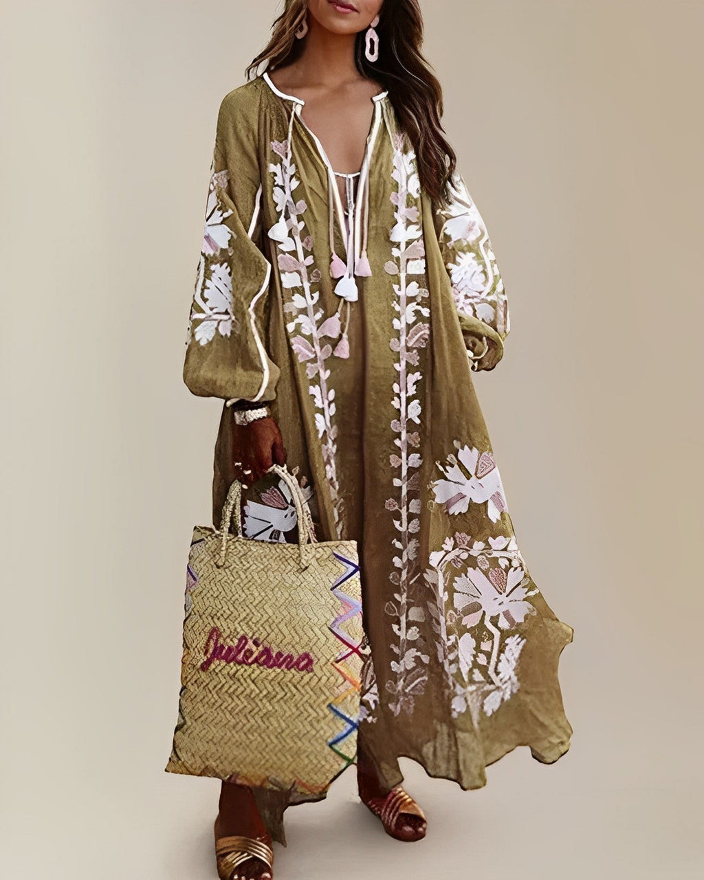 Valenzora | Retro Boho Weites Kleid