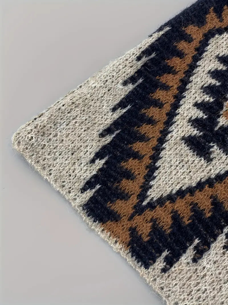– Cardigan with ethnic print