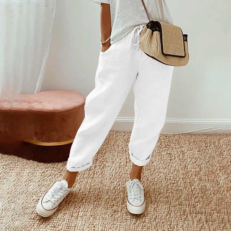 Valenzora – Casual solid-color trousers