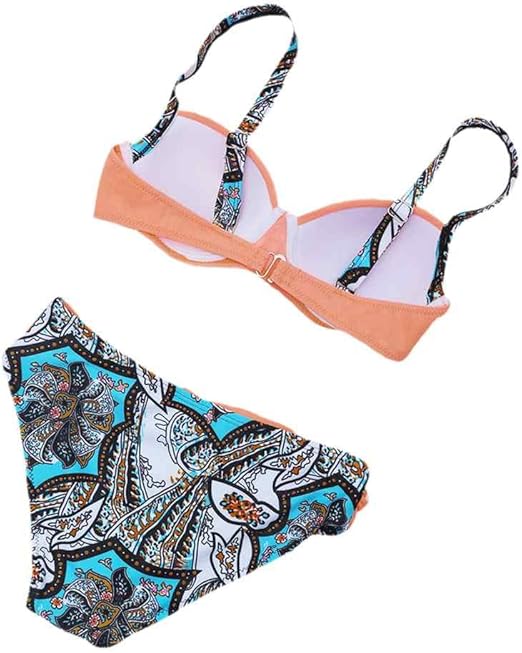 Valenzora - Coral gingham bikini set