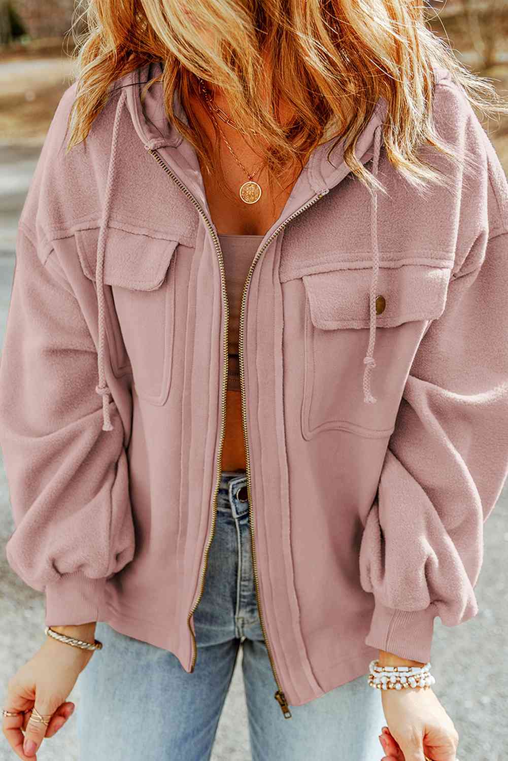 Valenzora | Hoodie – Freizeitjacke für Damen mit Reißverschluss und Brusttaschen