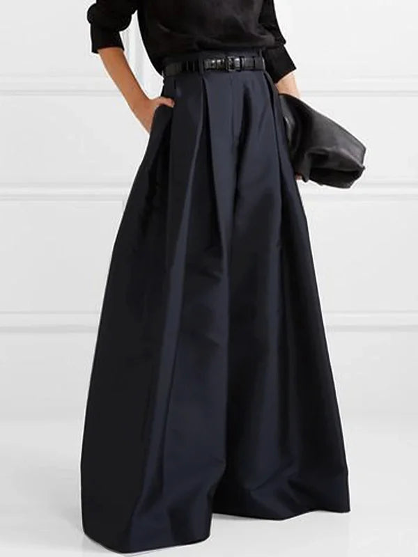 Valenzora | Comfortable high-waisted, wide-leg trousers with pleats