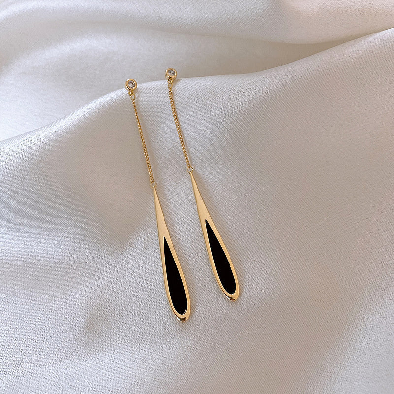 Valenzora | Long Tassel Earrings with Black Tassel for Women