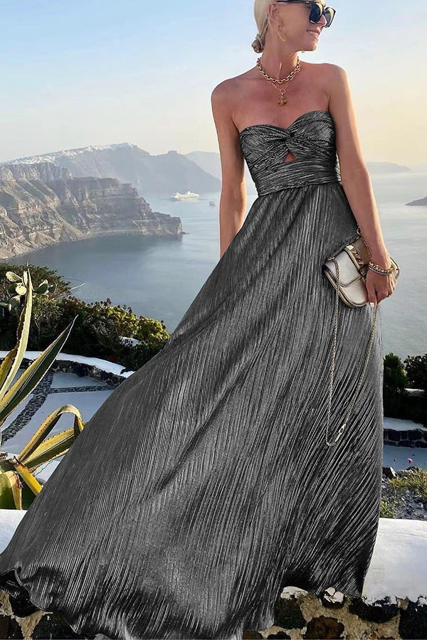 Valenzora | Schulterschimmer-Maxikleid Elegant, leicht & perfekt für glamouröse Abendauftritte