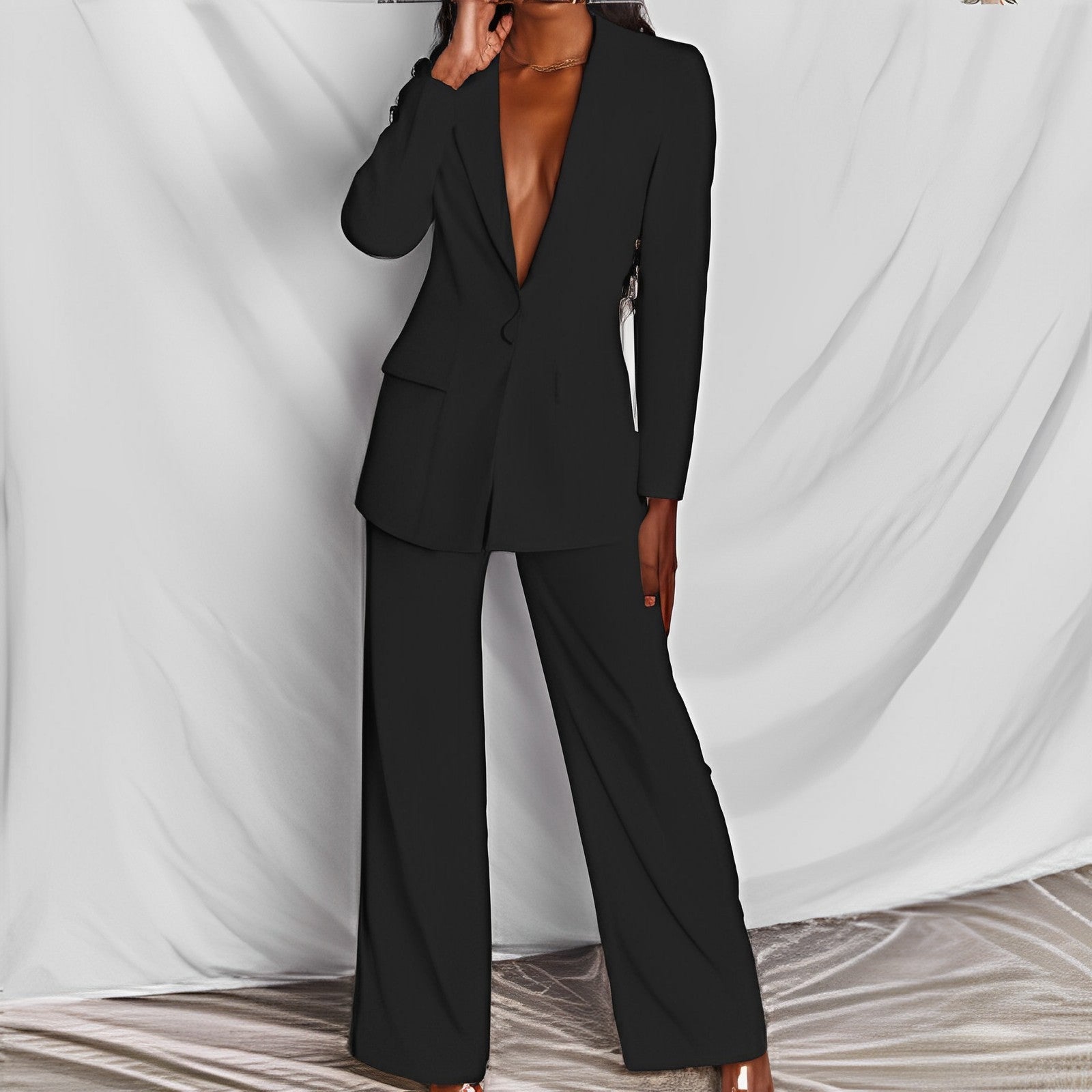 Valenzora | Eleganter Damenanzug mit langen Ärmeln und Hose