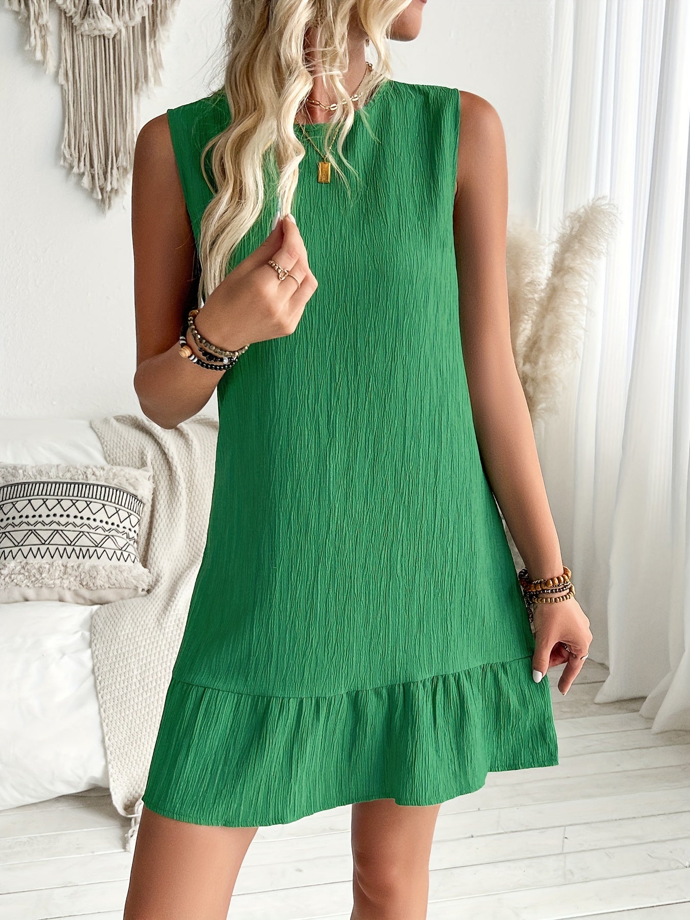 Valenzora | Elegantes Kleid mit Rüschen, ärmellos für Frühling und Sommer