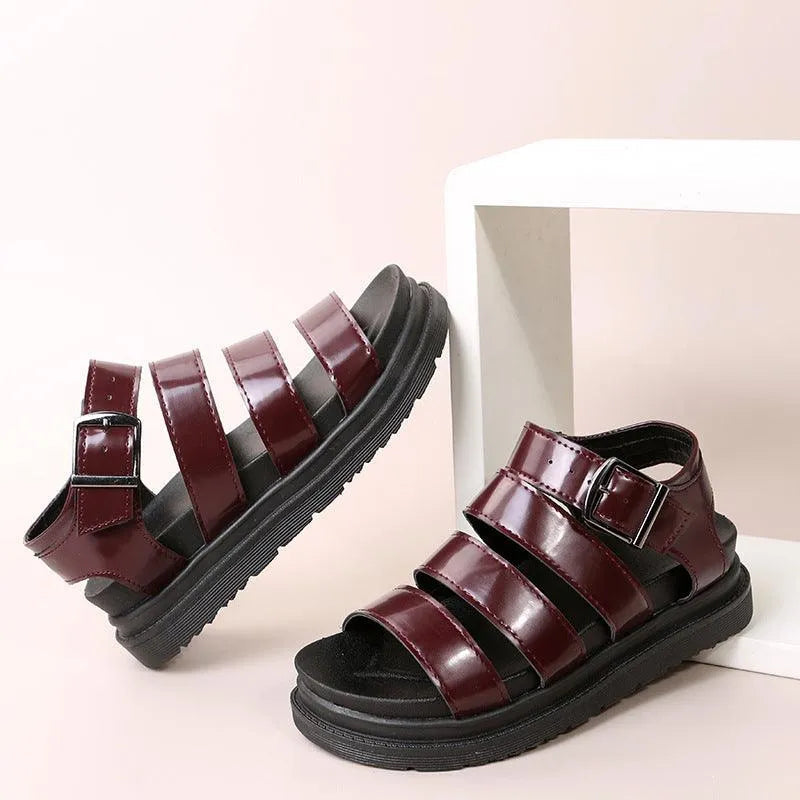 Valenzora | Sandals with buckle and platform with open toes